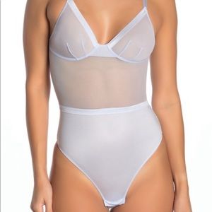 Jason Wu Blue Mesh Bodysuit  💙Large 💙NWT